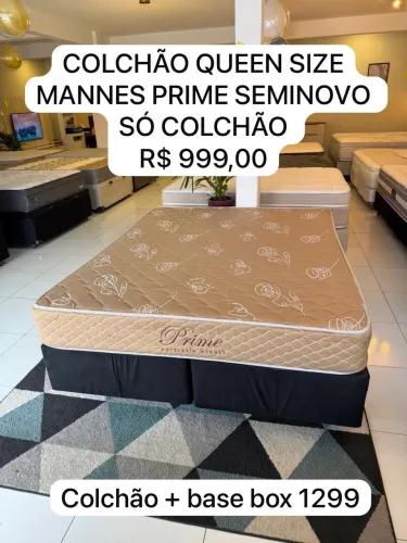COLCHÃO QUEEN MANNES SEMINOVO TOP - Entrego!