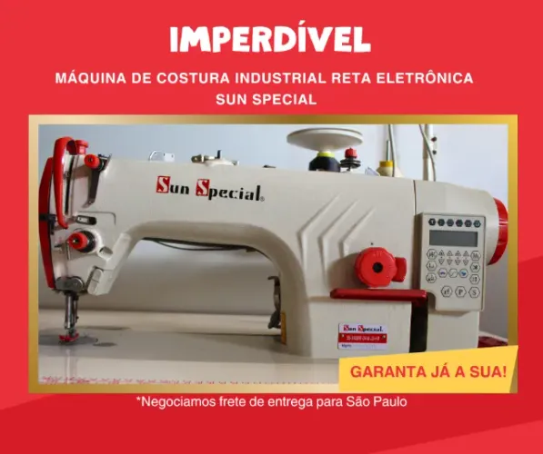 Máquina Costura Industrial Reta Eletrônica Sun Special