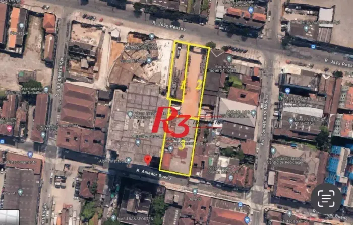 Terreno à venda, 1250 m² por R$ 4.500.000,00 - Centro - Santos/SP
