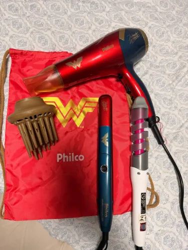 Kit chapinha e secador Philco Mulher Maravilha