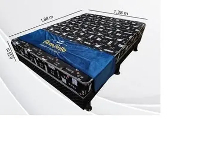 Cama Box Casal Black 138x188 - Ortobello Frete Grátis Parcelamos Em Até 12X S/Juros