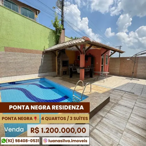 PONTA NEGRA RESIDENZA - Imóvel para venda  com 4 quartos em Ponta Negra - Manaus - AM