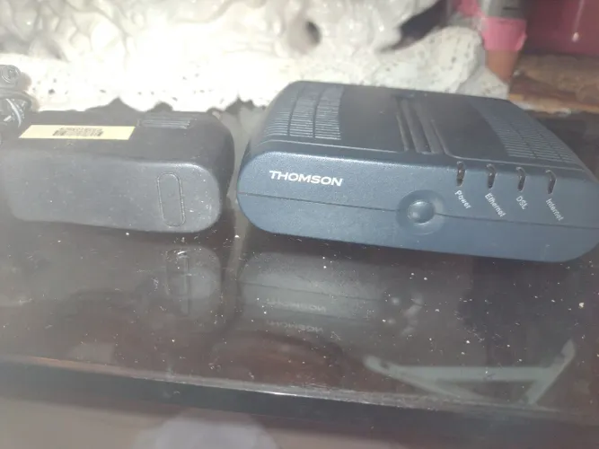 Modem Thomson modelo TG508 com Fonte