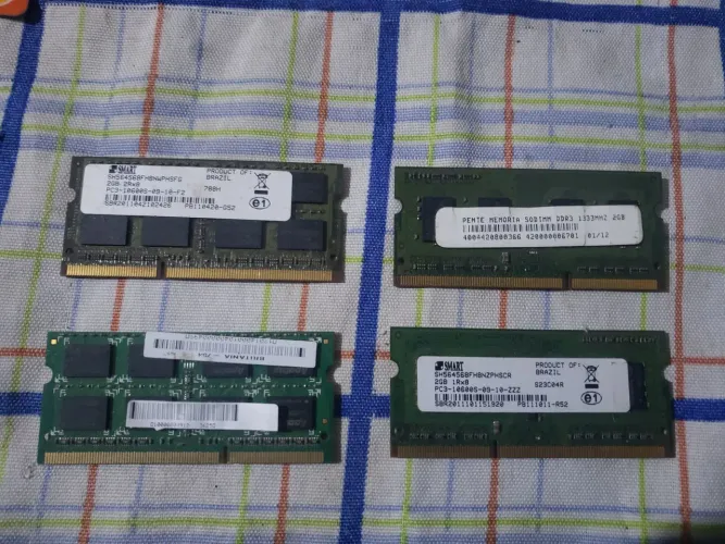 Menoria ram sodim 2gb DDR 3 - todas juntas!