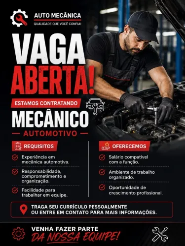 Contrata-se MECÂNICO. Início imediato