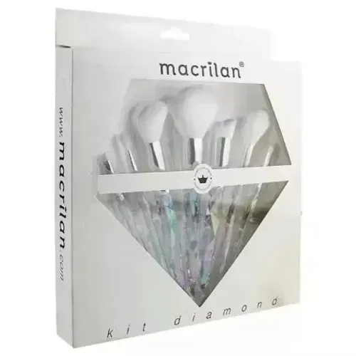 Kit de pinceis ED003 Diamond 7 pincéis profissionais para maquiagem Macrilan