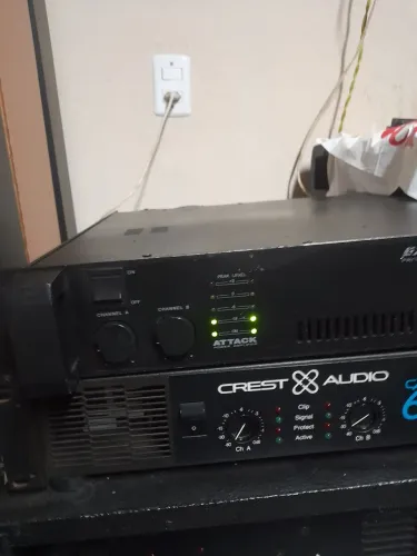 POTENCIA ATTACK 1400 TURBO  640W RMS  4OHMS REVISADA FUNCIONA TUDO VERDADEIRA CANHAO  DE Q