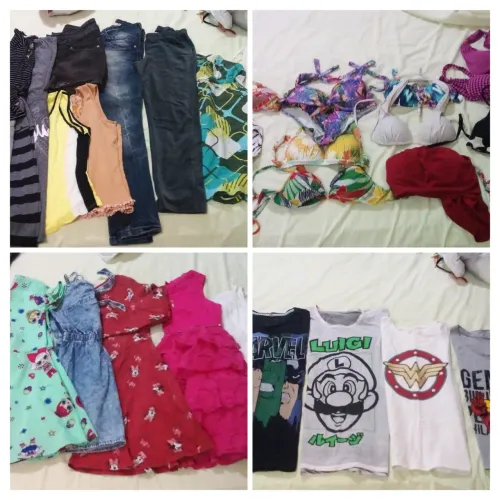 Lote de sapatos roupas e brinquedos