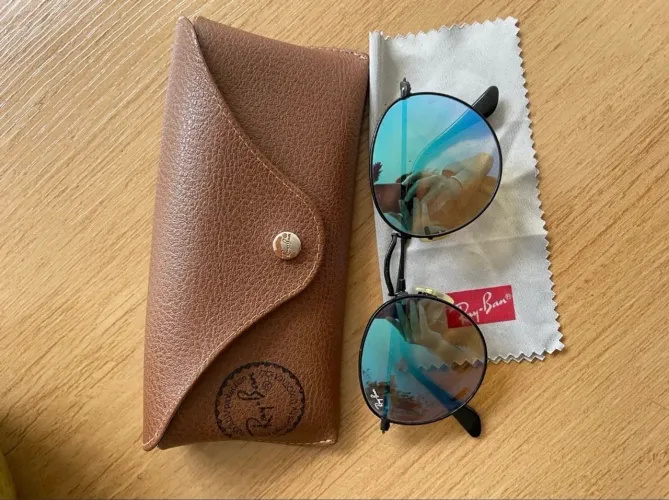 óculos de sol rayban round metal