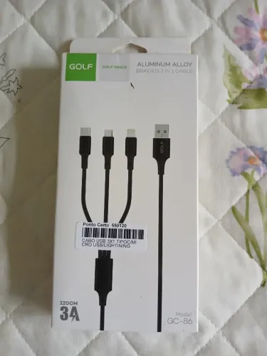 Cabo USB 3 em 1 - Marca Golf