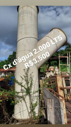 Caixa d?Água Industrial 2.000 Litros - Modelo Vertical em Aço