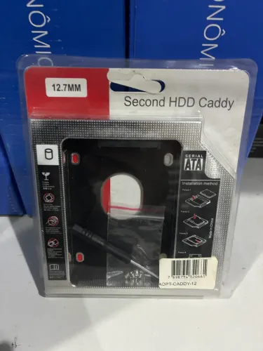 Adaptador Caddy Universal para Notebook 12,7mm HD SSD Case Gaveta