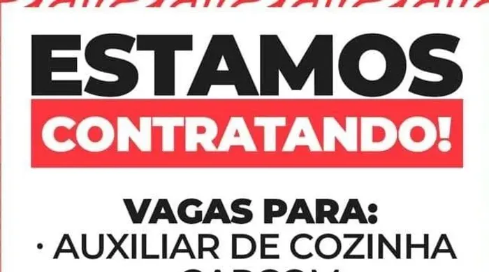 Vaga para Aux de cozinha