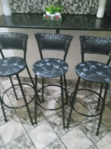 Banqueta de balcão pretas Semenova 