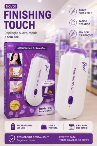 Depilador Elétrico Finishing Touch Recarregável USB - Sem Dor e Sem Irritação ?
