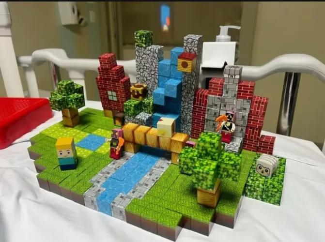 Lego magnético do minecraft