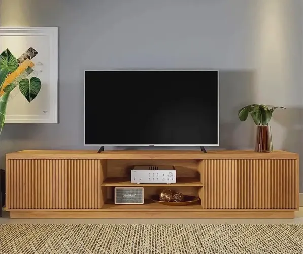 Rack Arezzo Mavaular 220cm para Tv Até 75 Polegadas 2 Portas p533