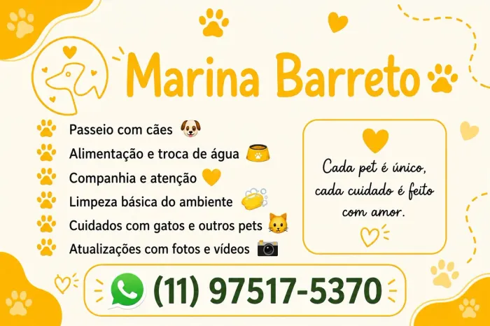Cuidando do seu Pet com carinho e responsabilidade ?