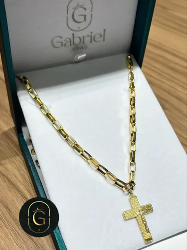 Cordão de ouro Cartier com pingente 14.55g novo ( LOJA FÍSICA )