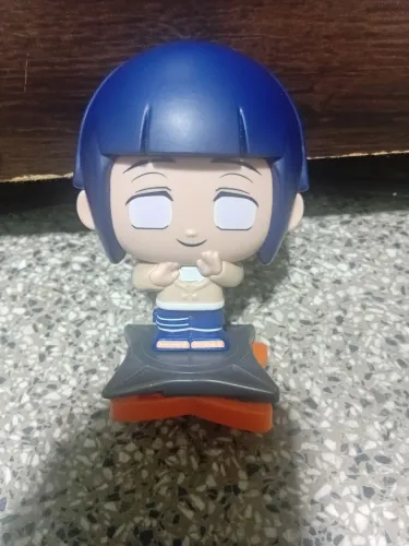 Boneco Hinata Naruto Burger King - COMPLETO Com Base E Chaveiro
