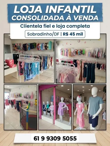 LOJA INFANTIL COMPLETA À VENDA - SOBRADINHO/DF