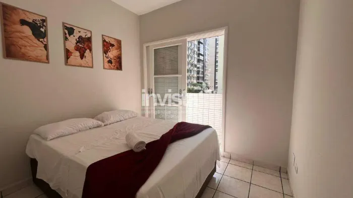 APARTAMENTO MOBILIADO NO GONZAGA A 100 METROS DA PRAIA