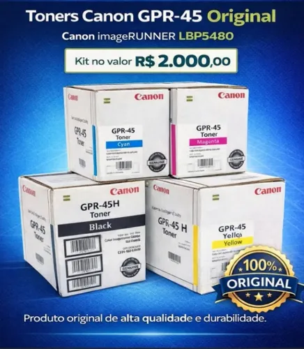 Toners Canon GPR-45 Oiginal - Kit no valor R$ 2.000,00