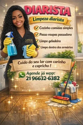Faço faxinas limpeza faço comida passo roupas