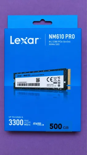 SSD NVMe Lexar NM610 Pro 500GB Novo | PCIe Gen3x4 | Até 3300 MB/s - NOVO