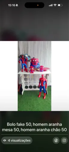 Bolo fake homem aranha