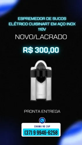 Espremedor de Sucos Elétrico Cuisinart em Aço Inox 110V