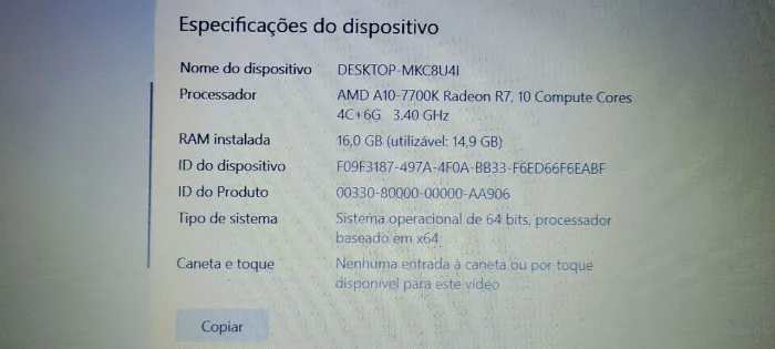 Kit AMD A10 16gb Corsair