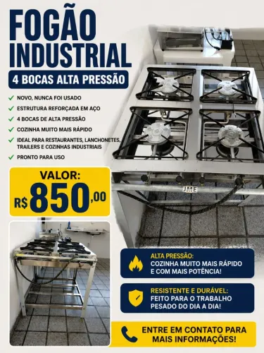 Fogao industrial Novo