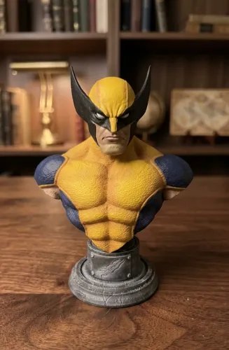 WOLVERINE BUSTO - PERSONAGEM DE AÇÃO - PEÇA DE COLEÇÃO PREMIUM