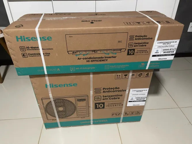 Ar condicionado hisense 12000 btus inverter na caixa