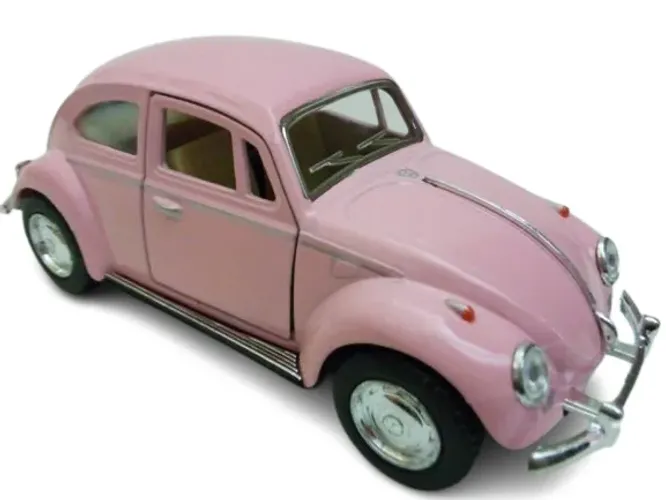Carrinho miniatura de Ferro Fusca Volkswagen Beetle 1967 abre portas