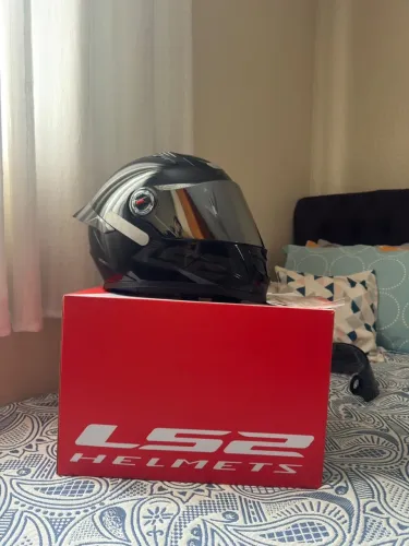 Capacete LS2 FF358 S Classic Monocolor Black + 3 Viseiras