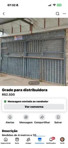 Grade para distribuidora de bebidas 