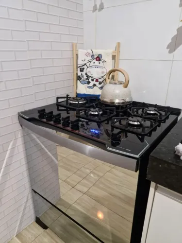 FOGÃO SEMI NOVO DAKO COM GRILL E TIMER TAMPA DE VIDRO