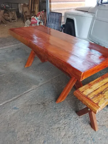 Somente hoje!!! Mesa de madeira peroba rosa
