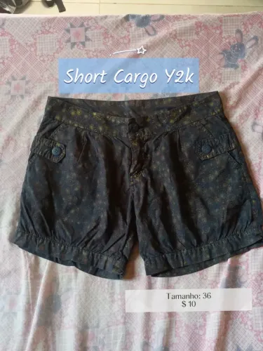 Short Y2k Cargo estampado 