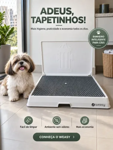 Weasy Cão | Banheiro inteligente para cachorro