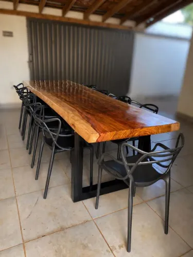 mesa madeira jatobá 3 metros por 90