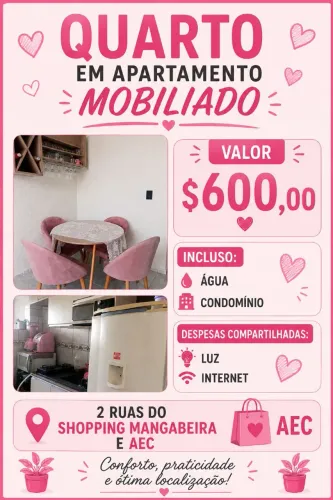 Aluguel de quarto privado
