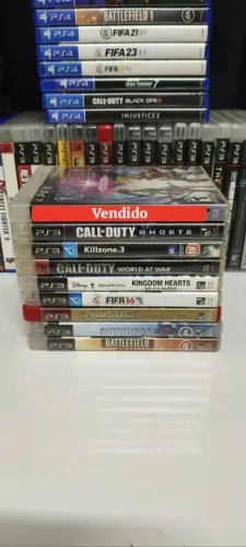 Lote de jogos PS3, Léia a descrição.