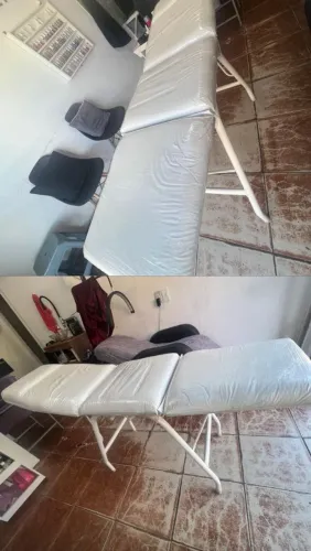 Maca 3 posições Reclinavel p/estética Branca