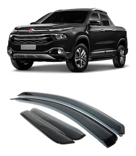 Calha De Chuva Fiat Toro Novo Tg Poli Preta 2016 à 2020