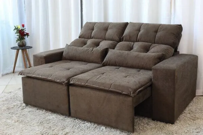 Sala sofá retrátil e reclinável