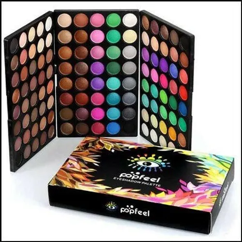 paleta de sombra popfeel 120 cores para maquiagem nova na caixa.
