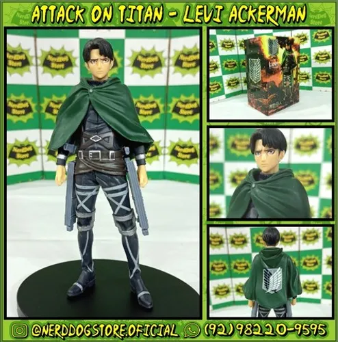 Action Figure Levi Ackerman - Attack on Titan Shingeki no Kyojin Mikas - NerdDog Store
